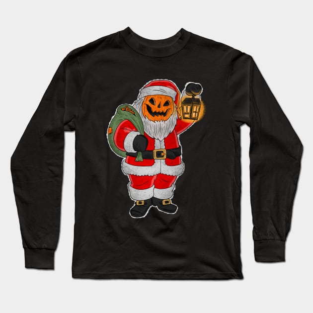 Jack O' Santa Long Sleeve T-Shirt by chrisraimoart